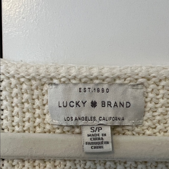 Lucky Brand Cream V-Neck Sweater - Picture 2 of 3